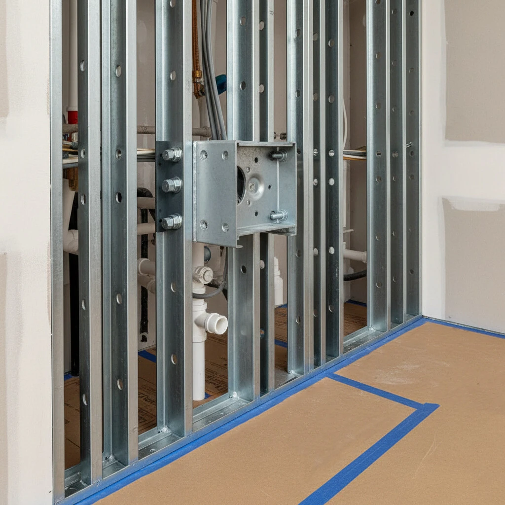 Gipsani zid za bojler Gipsarski radovi GIPS I TIŠINA